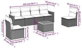 ΚΑΝΑΠΕΣ ΣΕΤ 7 ΤΕΜΑΧΙΩΝ ΜΑΥΡΟ ΣΥΝΘΕΤΙΚΟ ΡΑΤΑΝ ΜΕ ΜΑΞΙΛΑΡΙΑ 3225867