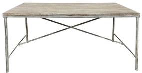 Τραπεζαρία Home ESPRIT Λευκό Σίδερο Ξύλο από Μάνγκο 160 X 90 X 80 cm