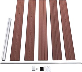 vidaXL Πάνελ Περίφραξης Καφέ 175 x 105 εκ. από WPC