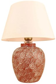 Φωτιστικό Επιτραπέζιο 687HMY2380 Φ30x42cm 1xE27 40W Tile Red-White Opviq