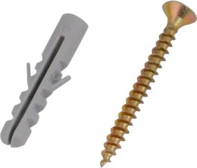 Βίδες με βύσματα - 5×40mm - E8 - Σετ 12 πακέτα των 12 ζευγαριών - 200638
