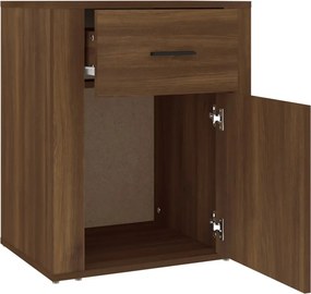 vidaXL Κομοδίνο Καφέ Δρυς 50x36x60 εκ. από Επεξεργασμένο Ξύλο