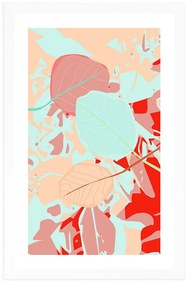 Αφίσα με πασπαρτού Χρωματιστά φύλλα