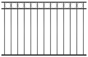 Πάνελ Περίφραξης Μαύρο 1,7 x 1 μ. Ατσάλινο - Μαύρο