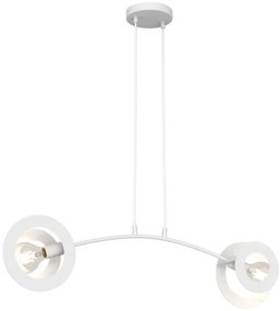 Κρεμαστό Φωτιστικό Οροφής 2xE27 89cm Euforia Emibig -1414/2-Λευκό 1414/2