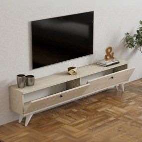 Έπιπλο τηλεόρασης Paris travertine 160x25x35εκ