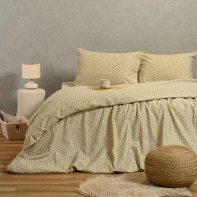 Φανελένια Σεντόνια King Size (Σετ) Melinen Winter Line Elise Greige Εκρού Χωρίς Λάστιχο 270x260
