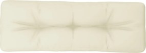 vidaXL Μαξιλάρι Παλέτας Κρεμ 120 x 40 x 12 εκ. Υφασμάτινο