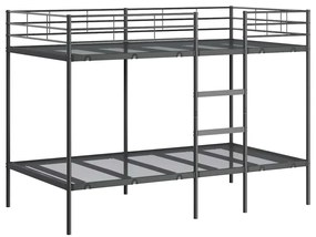 vidaXL Κουκέτα χωρίς στρώμα Μαύρο 107x203 cm Ατσάλι