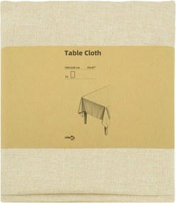 vidaXL Ύφασμα Τραπέζης 5 τμχ. Λευκό κρεμ 140 x 220 cm Ορθογώνιος