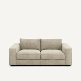 Καναπές 3 θέσεων compact από λινό βελούδο, SKANDER