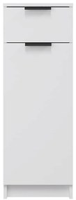 vidaXL Ντουλάπι Μπάνιου Λευκό 32 x 33,5 x 90 εκ. Επεξεργασμένο Ξύλο