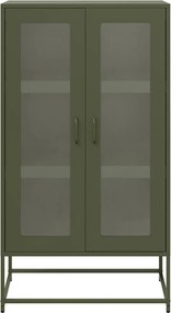 vidaXL Highboard Ελαιοπράσινο 68x39x123 cm Ατσάλι