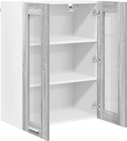 vidaXL Κρεμαστό ντουλάπι Γκρίζο Σονομα 60 x 31 x 80 εκ.