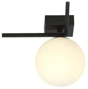 Φωτιστικό Οροφής 1xE14 W23cm Ατσάλι και Γυαλί Μαύρο IMAGO 1G Made in Poland Emibig-1130/1G-Λευκό 1130/1G