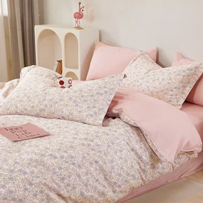 Πάπλωμα Taryn (Σετ 3τμχ) Pink Ρυθμός Υπέρδιπλo 220x240cm 100% Βαμβακοσατέν