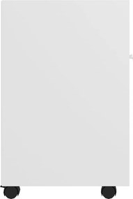 vidaXL Βοηθητικό Ντουλάπι με Τροχούς Λευκό 33x38x60 εκ. Επεξ. Ξύλο