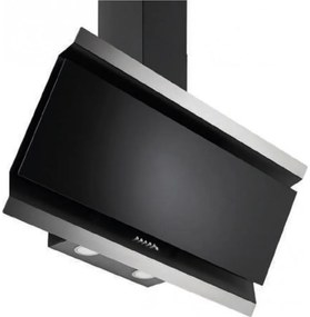 Pyramis Eleganto Elegant Απορροφητήρας Επίτοιχος Inox-Μαύρο Γυαλί 90 cm