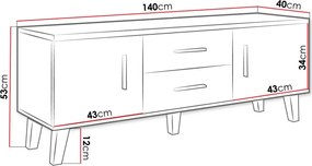 Έπιπλο τηλεόρασης Lotta IV - 140.00Χ40.00Χ53.00cm