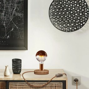 Επιτραπέζιο Φωτιστικό Μεταλλικό Posaluce Half Cup Χάλκινο Διακοπτάκι