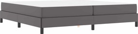 vidaXL Σκελετός Κρεβατιού με στρώμα Γκρι 200 x 200 cm ύφασμα