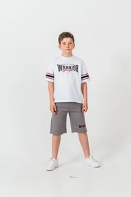 Stewehome Σετ βερμούδας και μπλουζάκι για αγόρια με τύπωμα (6-7 ετών)
