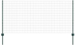 vidaXL Φράχτης με Στήλες. Πράσινο 1 x 25 m Ατσάλι