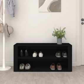 vidaXL Παπουτσοθήκη Μαύρη 100x35x45 εκ. από Επεξεργασμένο Ξύλο