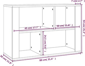 vidaXL Ντουλάπι Γκρι Σκυροδέματος 80x30x54 εκ. Επεξεργασμένο Ξύλο