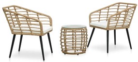 vidaXL Σετ Επίπλων Bistro 3 Τεμαχίων Χρώμα Δρυός από Συνθετικό Ρατάν