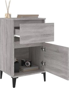 vidaXL Κομοδίνο Γκρι Sonoma 40x35x70 εκ.