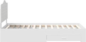 vidaXL Σκελετός Κρεβατιού Λευκό 100 x 200 cm Επεξεργασμένο ξύλο
