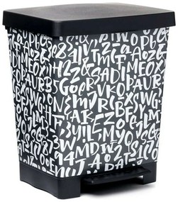 Κάδος Απορριμμάτων Cubik 23L 06649.003 - 10205.01 Deco Signs Black-White Plastic