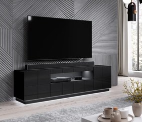 TV stand REJA black gloss/black gloss DIOMMI CAMA-REJA-RTV-CZ/CZ