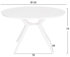 ΤΡΑΠΕΖΙ ΑΛΟΥΜΙΝΙΟΥ ΣΤΡΟΓΓΥΛΟ HIGER HM6290.02 Φ126x74Υεκ.