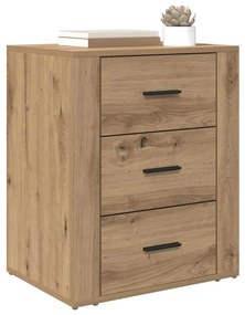 vidaXL Κομοδίνο artisan δρυς 50 x 36 x 60 εκ Επεξεργασμένο ξύλο