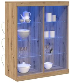 vidaXL Πλαϊνό γραφείο artisan δρυς 41 x 37 x 100 εκ Επεξεργασμένο ξύλο
