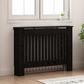 vidaXL Καπάκι Καλοριφέρ Μαύρη Δρυς 112 x 19 x 81,5 cm