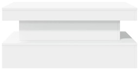 Τραπεζάκι Σαλονιού με LED Λευκό 90 x 50 x 40 εκ. - Λευκό