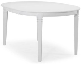 Τραπέζι Provo 126, Γυαλιστερό λευκό, 74x107x150cm, Επιμήκυνση, Ξύλο