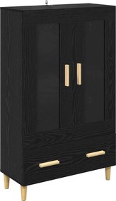 vidaXL Highboard Μαύρη Οξυά 70 x 31 x 115 εκ Επεξεργασμένο ξύλο