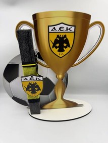 Τύπου Αεκ Αρωματική λαμπάδα ν.1 - Σετ Λαμπάδα και πλάτη με βάση