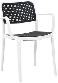 Καρέκλα Olesia Fylliana Λευκό - Ανθρακί 56x43x81 εκ. 56x43x81 εκ.