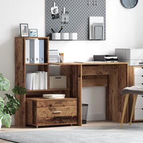 vidaXL Γραφείο Παλαιό ξύλο 131.5 x 50 x 106.5 εκ. Επεξεργασμένο ξύλο