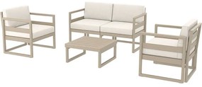 SET ΜΥΚΟΝΟΣ 2ΘΕΣ.DOVE GREY ΜΕ ΜΑΞ.(2ΘΕΣ.+2ΠΟΛ.+ΤΡΑΠ 65εκ.) 138Χ72Χ75/73Χ72Χ75/65Χ65Χ33εκ.