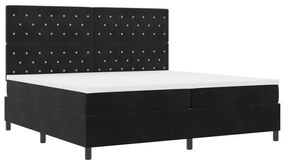 vidaXL Κρεβάτι με Στρώμα Μαύρο 200x200 εκ. Βελούδο