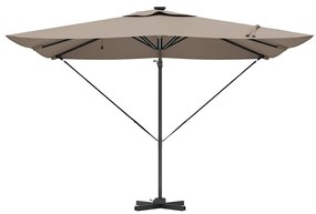 vidaXL Ομπρέλα ηλίου Taupe 286 x 285 x 270 εκ Αλουμίνιο