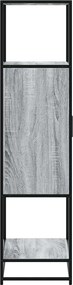 vidaXL Highboard Grey Sonoma Κατασκευασμένο ξύλο και μέταλλο