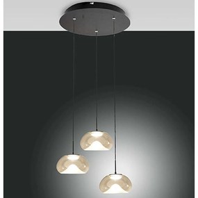 Φωτιστικό Οροφής Brena 3755-47-365 Φ35x12,5cm Dim Led 3240lm 30W Cognac Fabas Luce