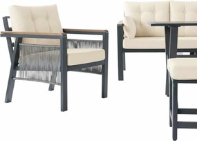Σετ Κήπου Κρεμ FLIDRA 170x60x78